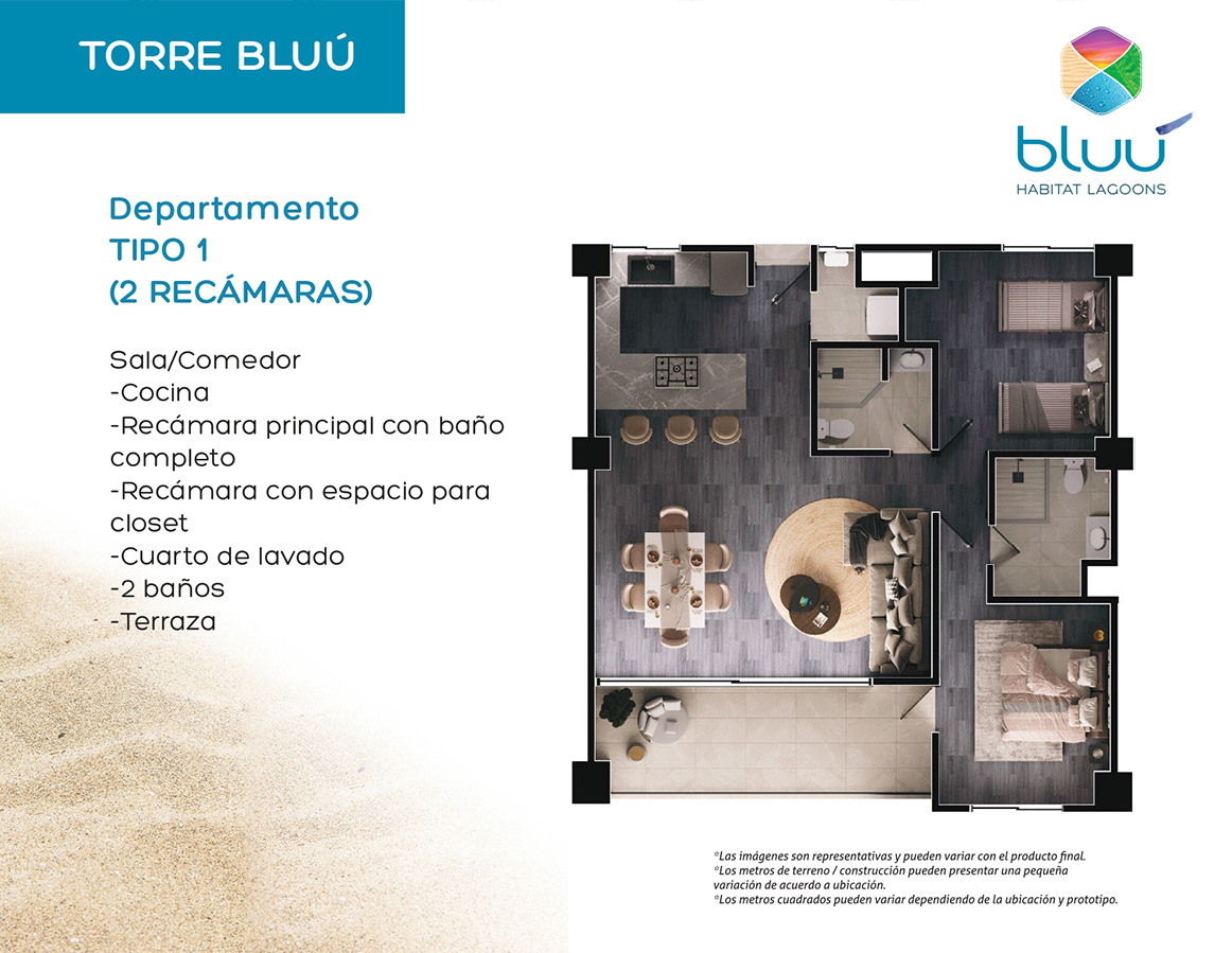TORRE BLUU 2 BEDROOM